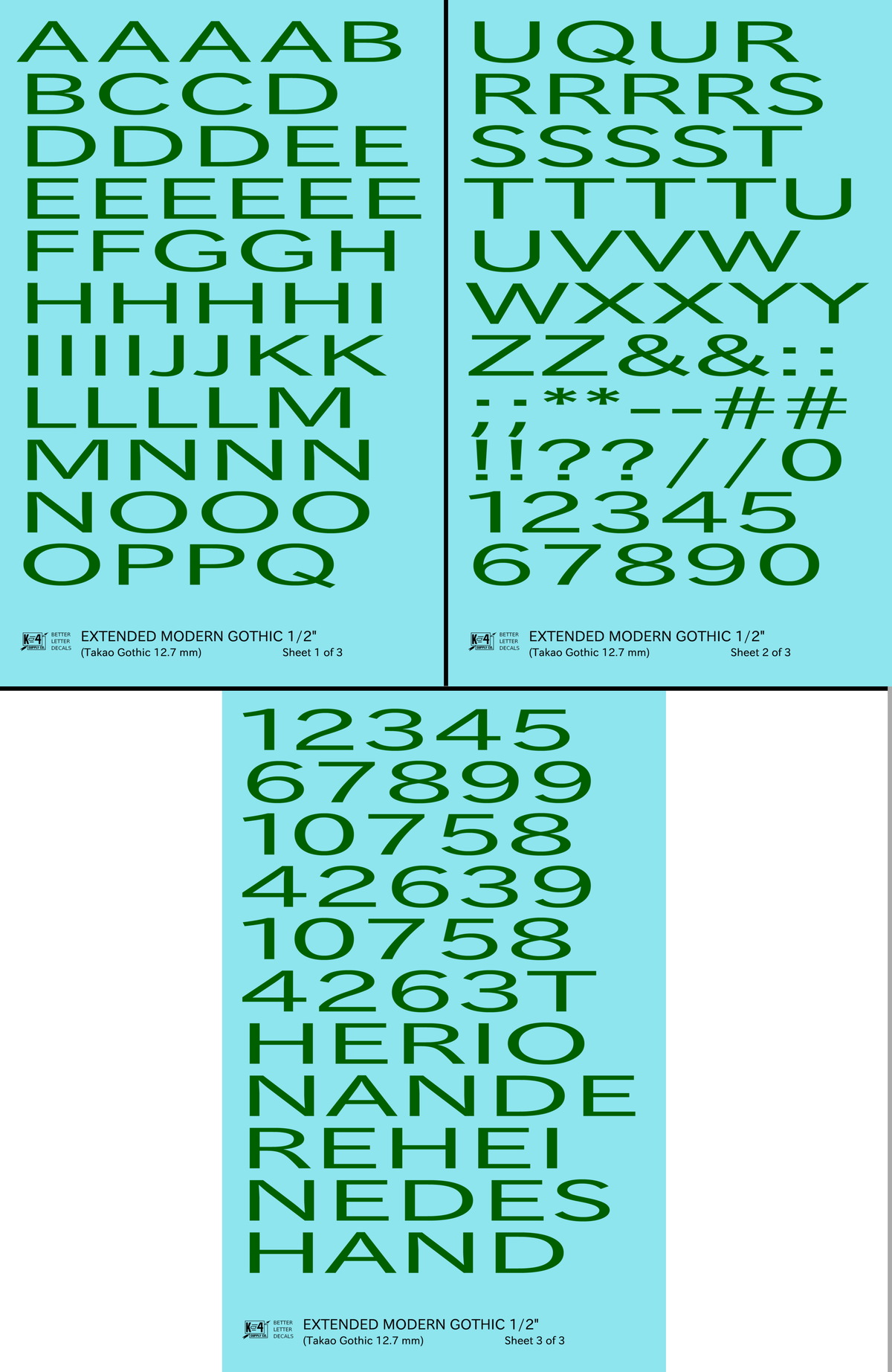 Extended Modern Gothic Letter Number Alphabet