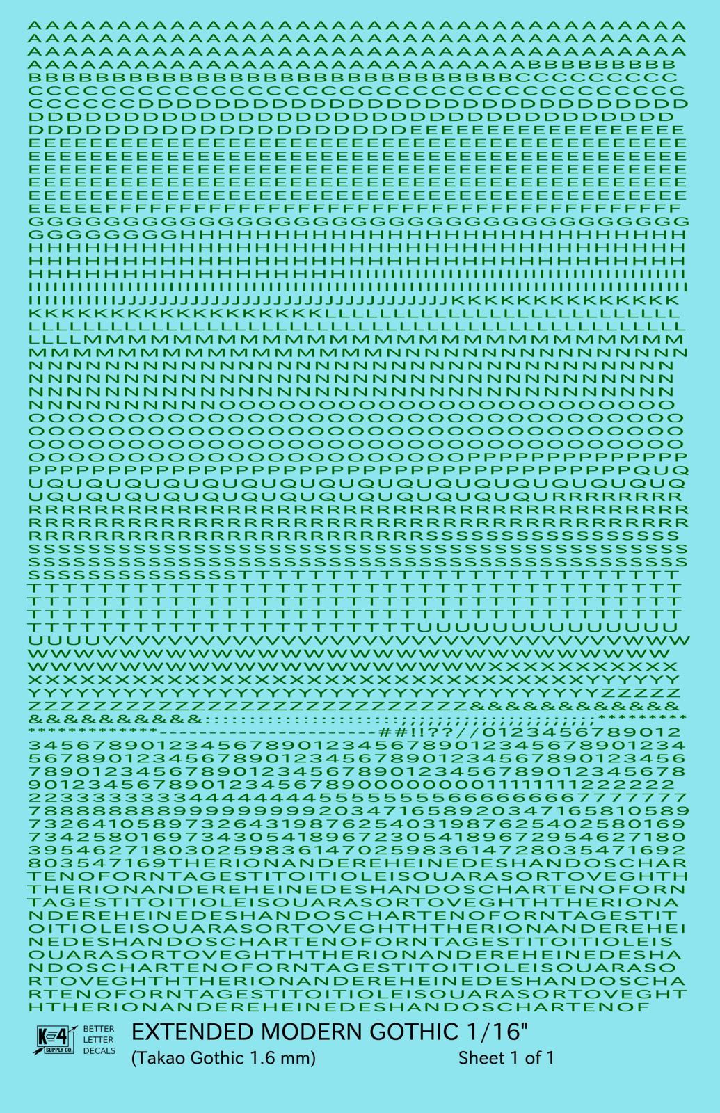 Extended Modern Gothic Letter Number Alphabet