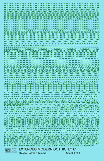 Extended Modern Gothic Letter Number Alphabet