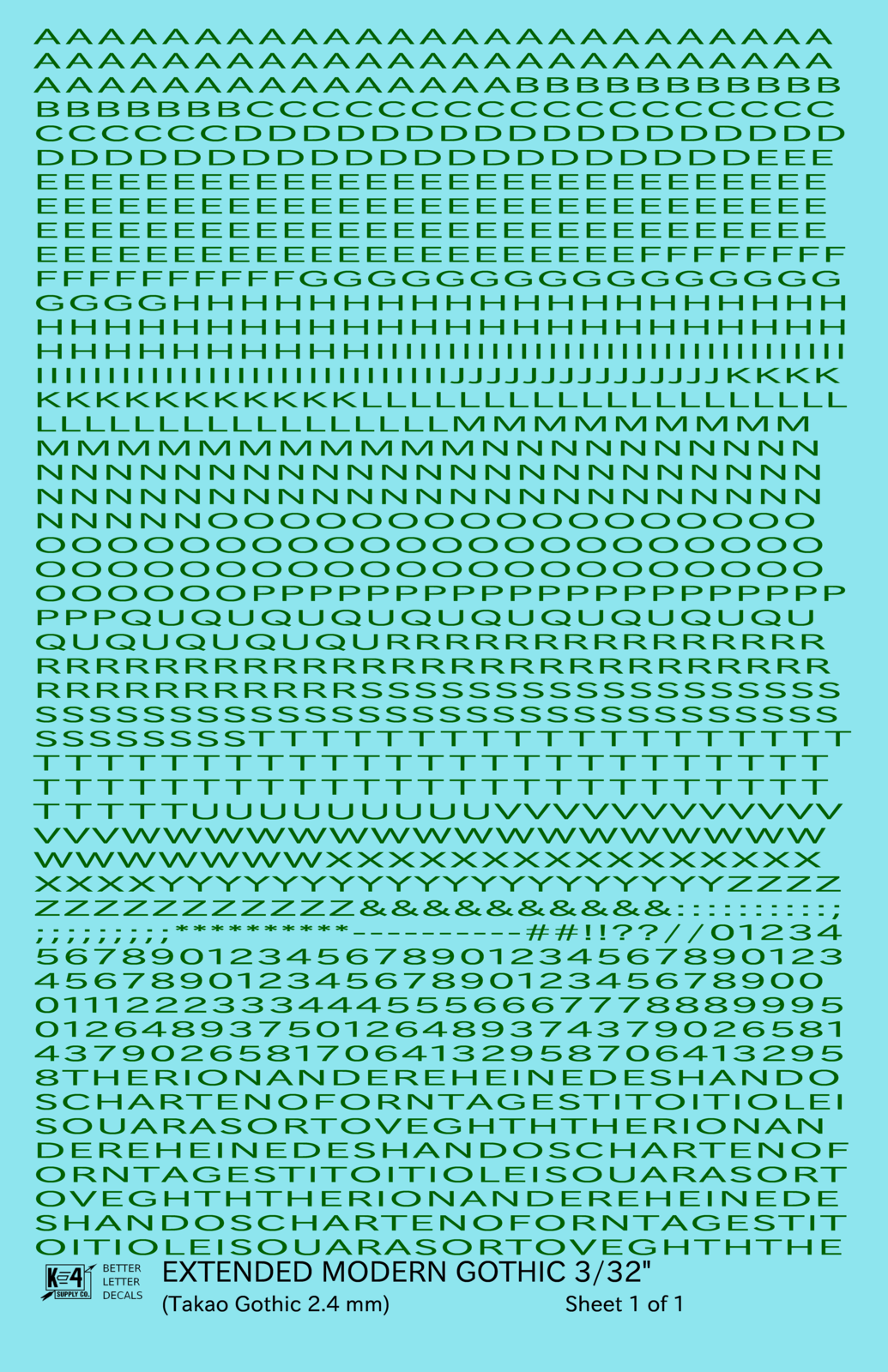 Extended Modern Gothic Letter Number Alphabet