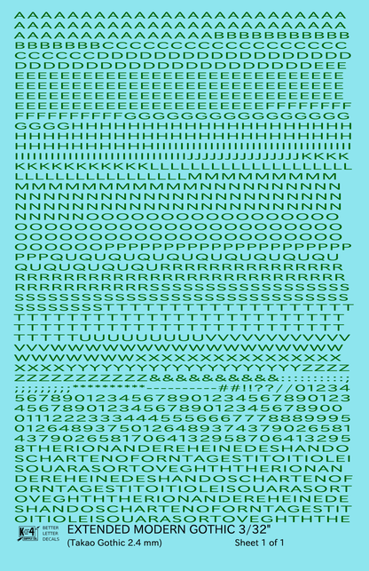 Extended Modern Gothic Letter Number Alphabet