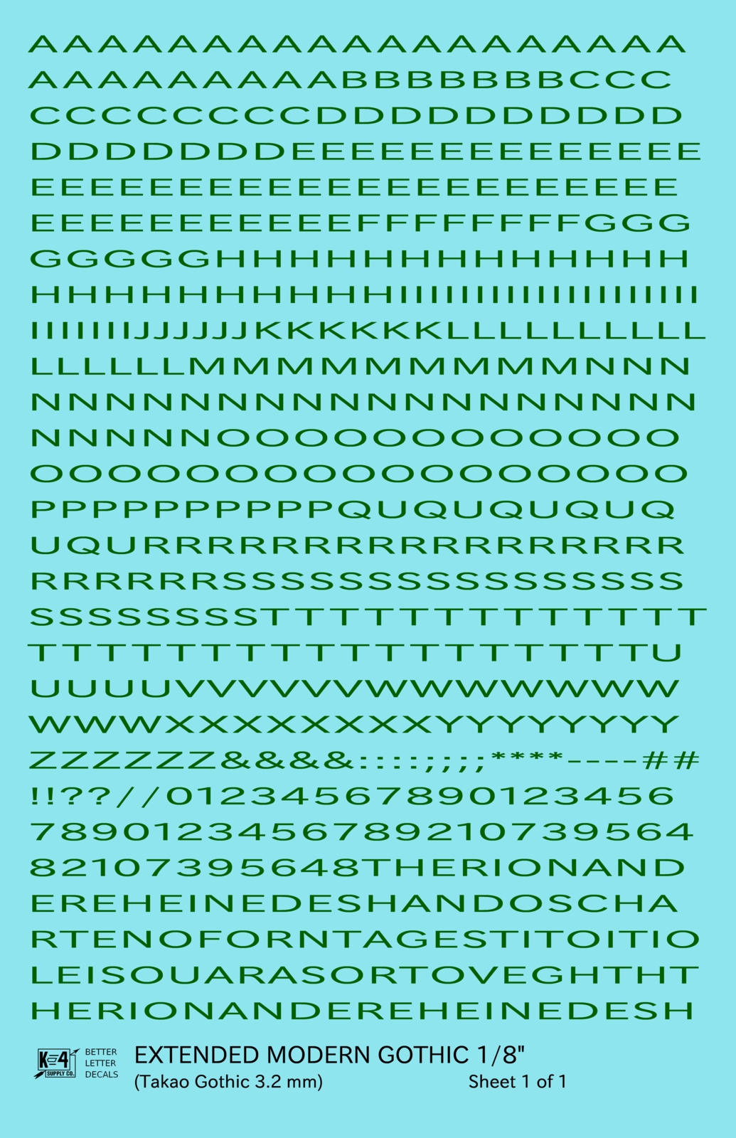 Extended Modern Gothic Letter Number Alphabet