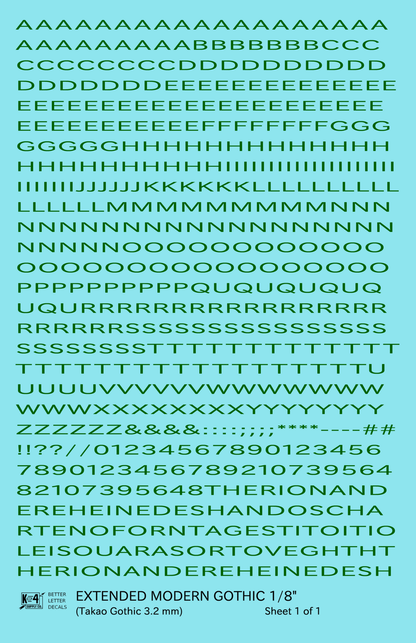 Extended Modern Gothic Letter Number Alphabet