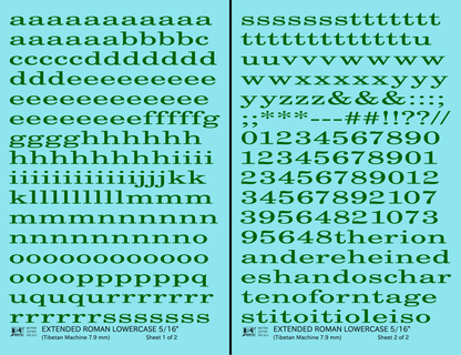 Lowercase Extended Roman Letter Number Alphabet