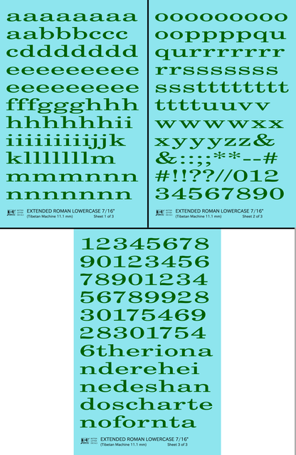 Lowercase Extended Roman Letter Number Alphabet