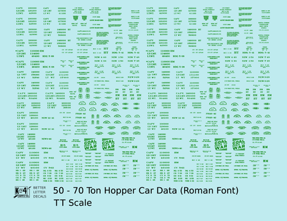 Dimensional and Weight Data 50 To 70 Ton Hopper Car Railroad Roman