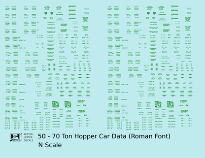 Dimensional and Weight Data 50 To 70 Ton Hopper Car Railroad Roman