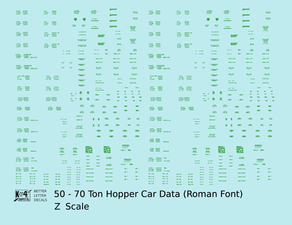 Dimensional and Weight Data 50 To 70 Ton Hopper Car Railroad Roman
