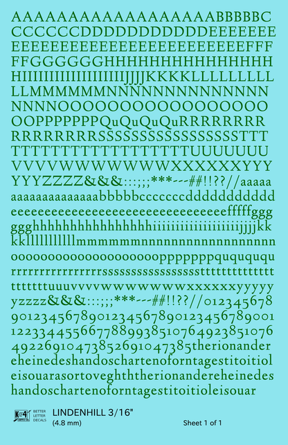Lindenhill Letter Number Alphabet