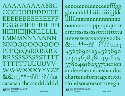 Lindenhill Letter Number Alphabet
