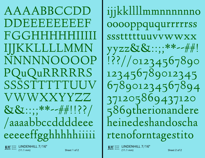 Lindenhill Letter Number Alphabet