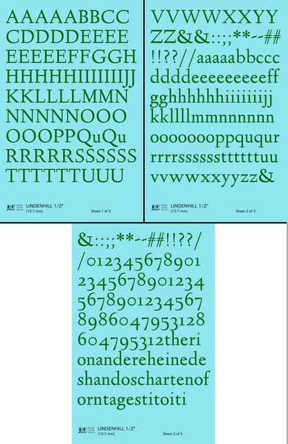 Lindenhill Letter Number Alphabet