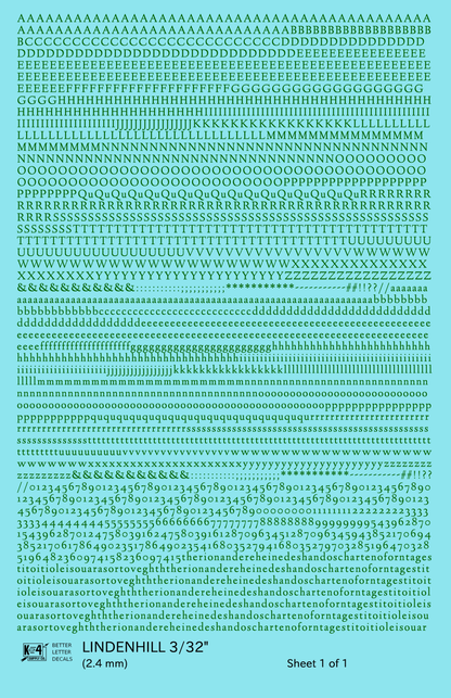 Lindenhill Letter Number Alphabet