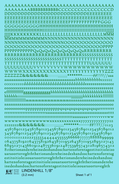 Lindenhill Letter Number Alphabet