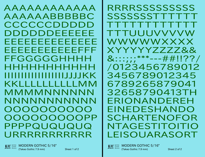 Modern Gothic Letter Number Alphabet