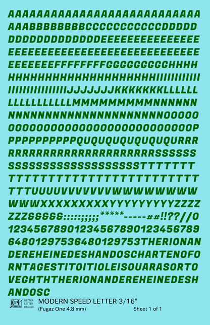 Modern Speed Letter Letter Number Alphabet