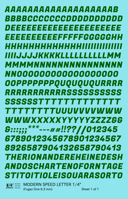 Modern Speed Letter Letter Number Alphabet