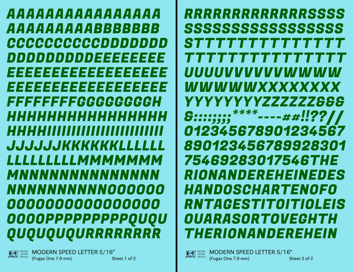 Modern Speed Letter Letter Number Alphabet