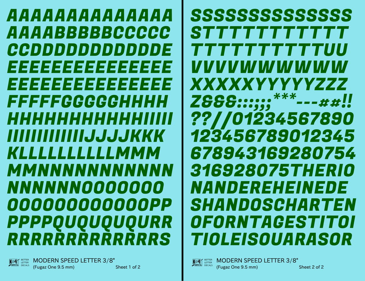 Modern Speed Letter Letter Number Alphabet