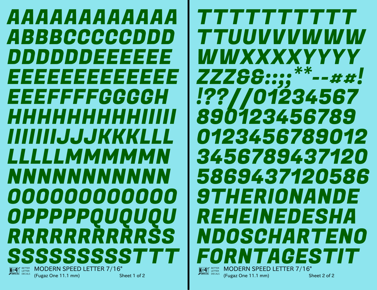 Modern Speed Letter Letter Number Alphabet