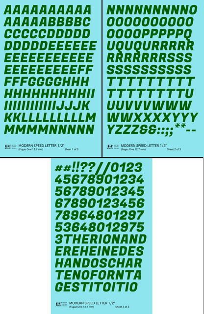 Modern Speed Letter Letter Number Alphabet