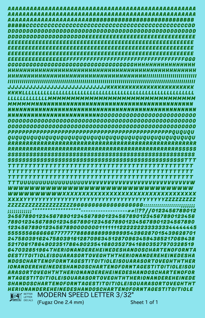 Modern Speed Letter Letter Number Alphabet