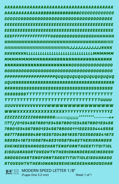 Modern Speed Letter Letter Number Alphabet