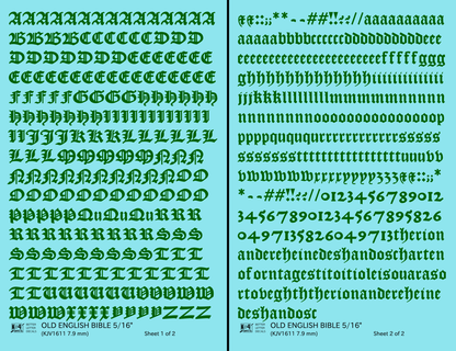 Old English Bible Letter Number Alphabet