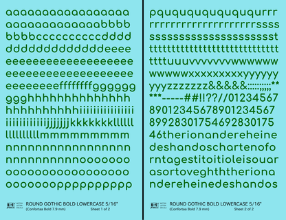 Lowercase Round Modern Gothic Bold Letter