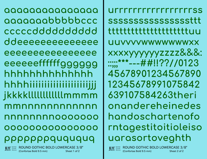 Lowercase Round Modern Gothic Bold Letter