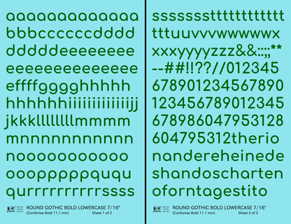 Lowercase Round Modern Gothic Bold Letter