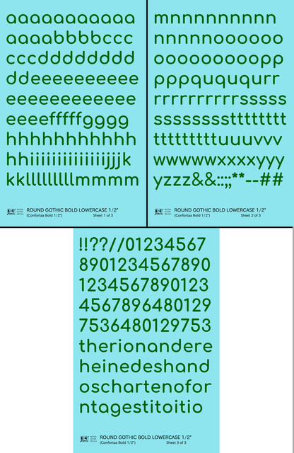 Lowercase Round Modern Gothic Bold Letter