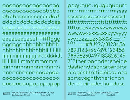 Lowercase Round Modern Gothic Light Letter