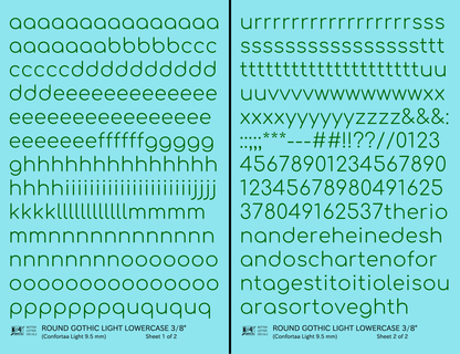 Lowercase Round Modern Gothic Light Letter
