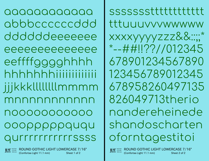 Lowercase Round Modern Gothic Light Letter