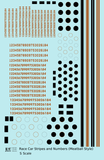 Vintage Style Meatball and Square Race Car Numbers