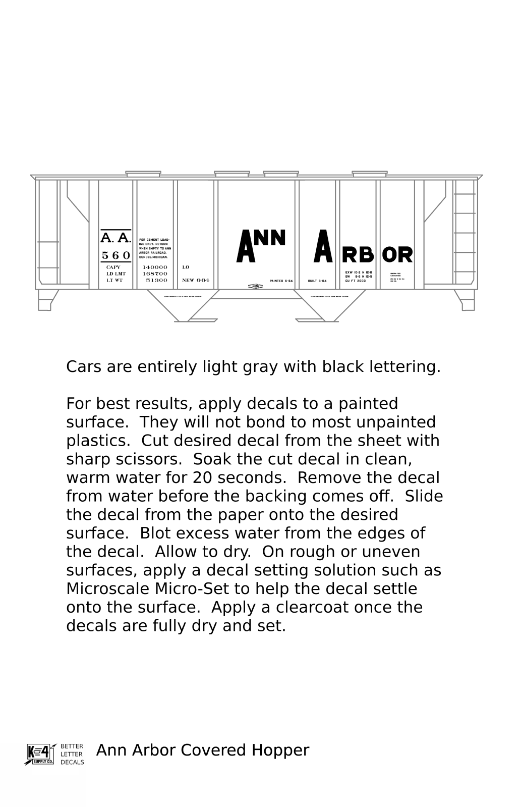 Ann Arbor Covered Hopper Black 500 Series