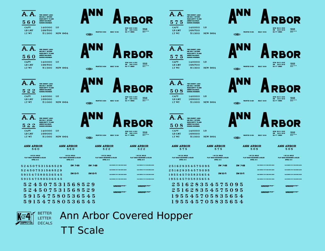 Ann Arbor Covered Hopper Black 500 Series
