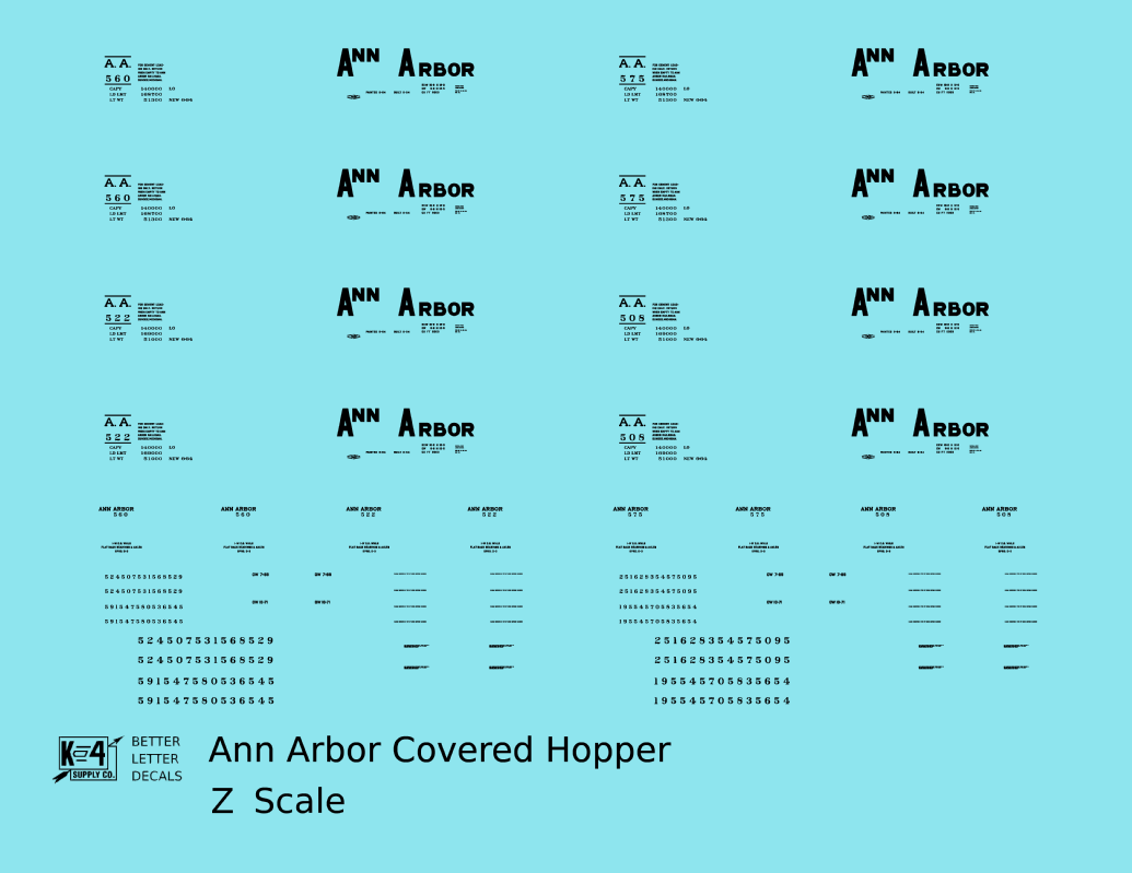 Ann Arbor Covered Hopper Black 500 Series