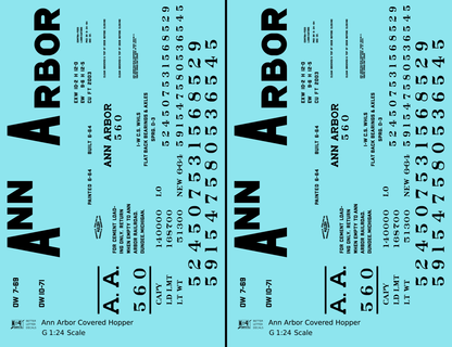 Ann Arbor Covered Hopper Black 500 Series