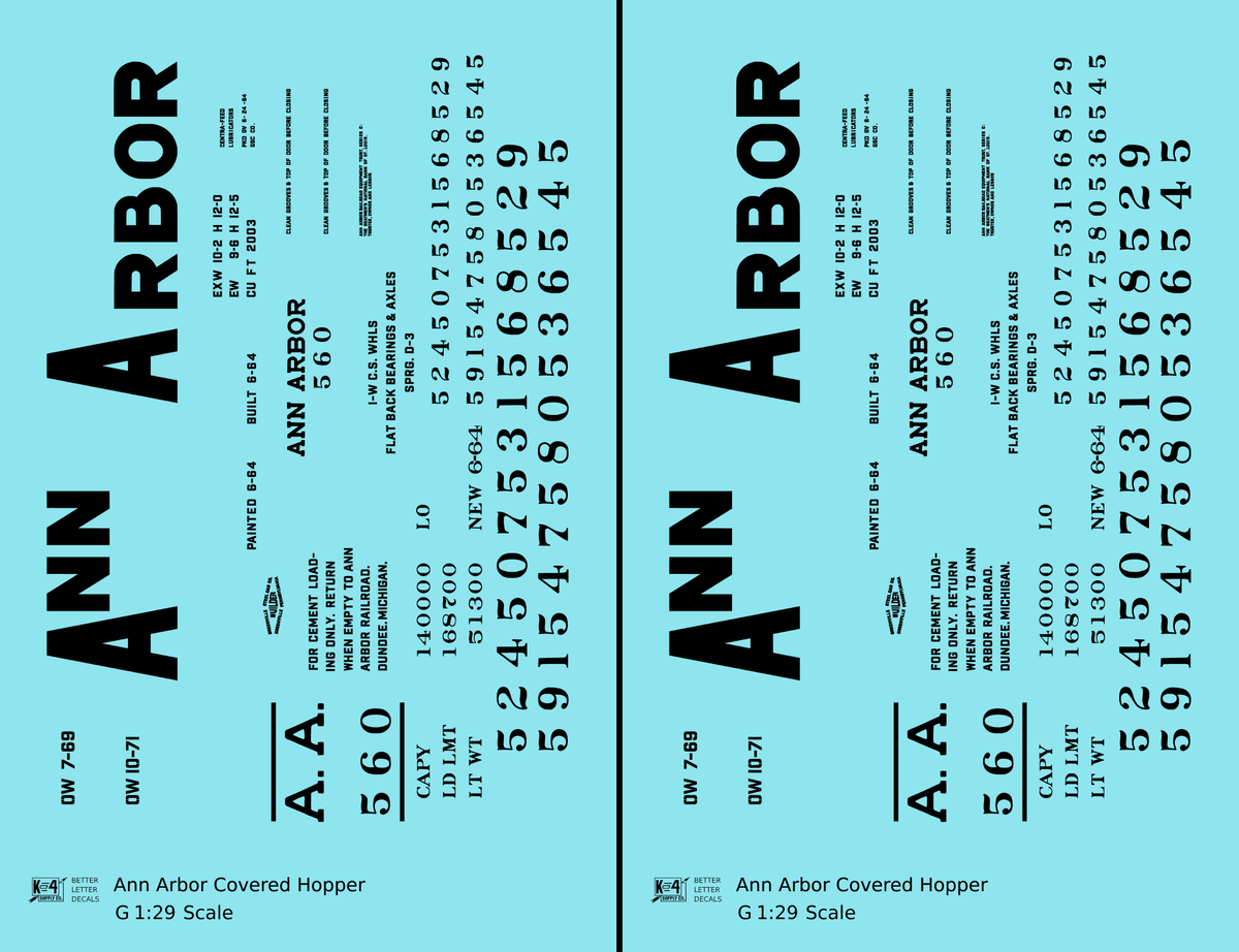 Ann Arbor Covered Hopper Black 500 Series