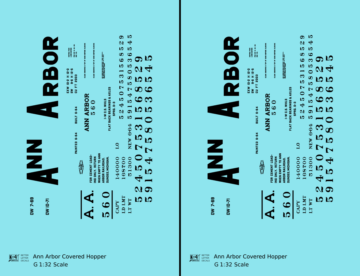 Ann Arbor Covered Hopper Black 500 Series