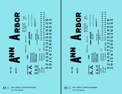 Ann Arbor Covered Hopper Black 500 Series