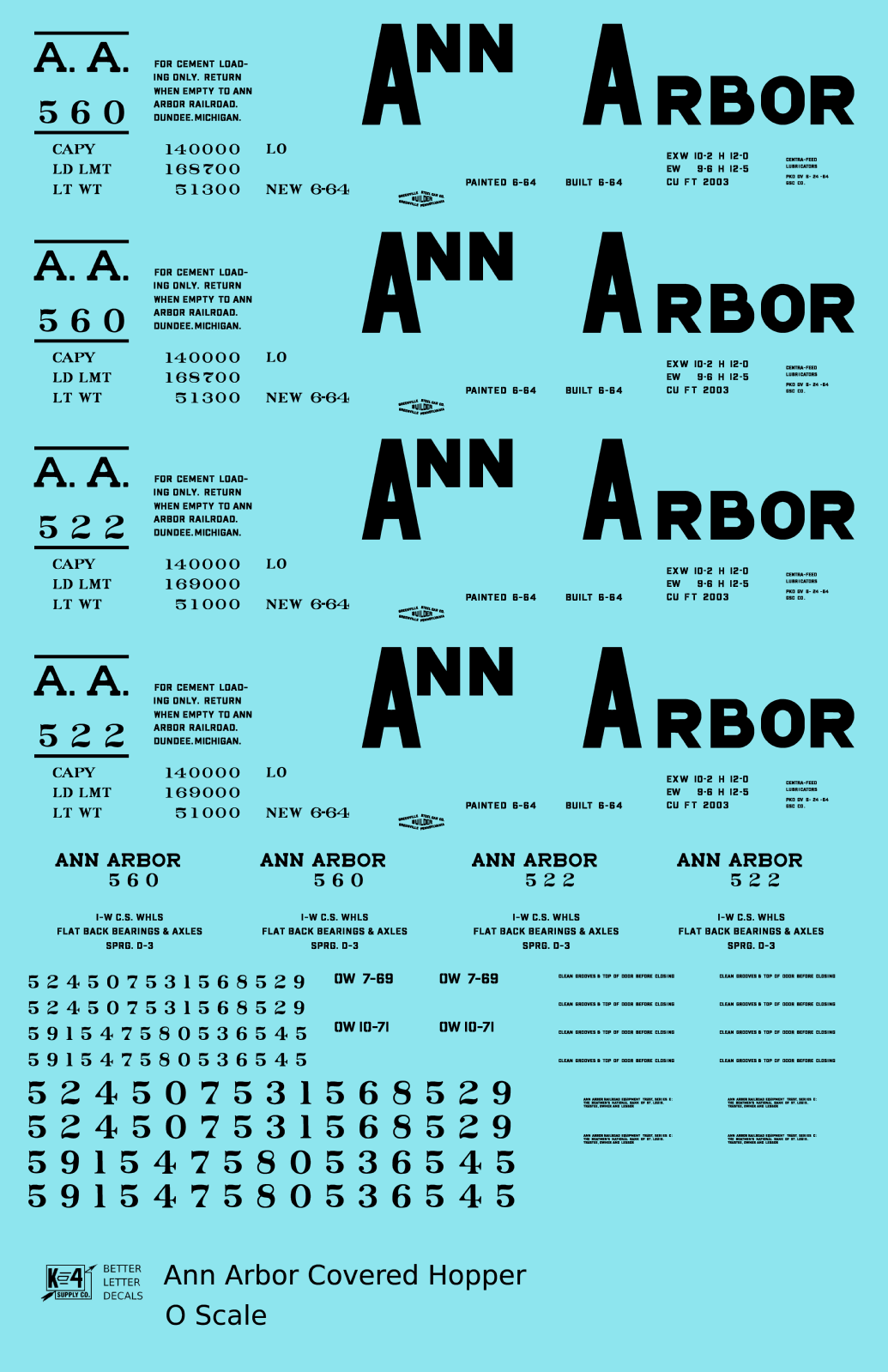 Ann Arbor Covered Hopper Black 500 Series