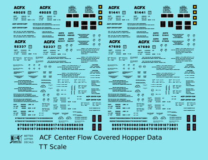 Data Only ACF Center Flow Covered Hopper Black