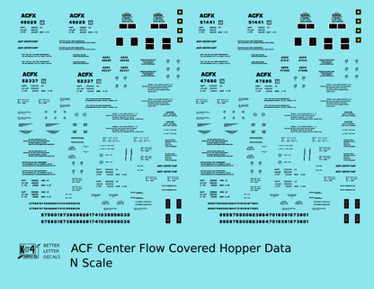 Data Only ACF Center Flow Covered Hopper Black