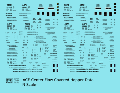 Data Only ACF Center Flow Covered Hopper Black