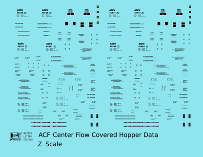 Data Only ACF Center Flow Covered Hopper Black