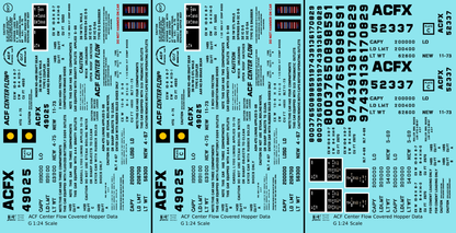Data Only ACF Center Flow Covered Hopper Black