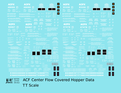 Data Only ACF Center Flow Covered Hopper White